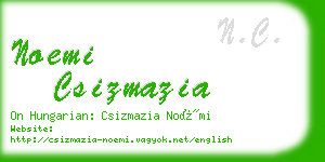noemi csizmazia business card
